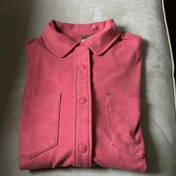 Mondetta Cozy Warm Fleece Button Up Shirt Jacket Medium - Picture 7 of 15